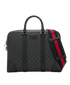 GG Supreme Briefcase, &pound;750, Handbags, Black, Canvas/Leather, Front view